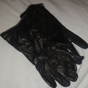Coach leather gloves